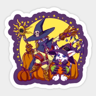 Gatomon and Wizardmon Sticker